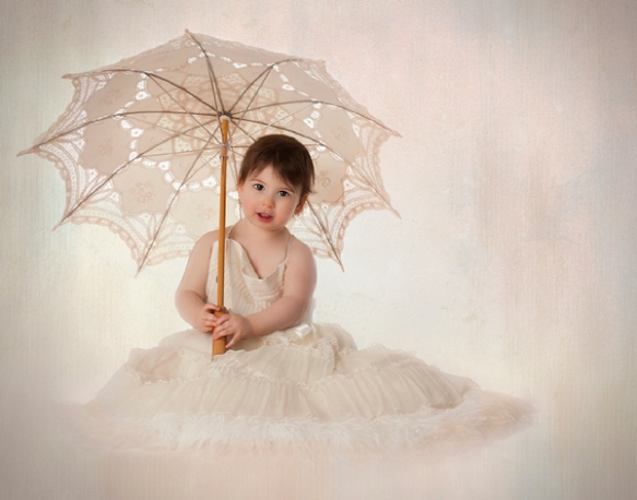 Princess holding umbrella