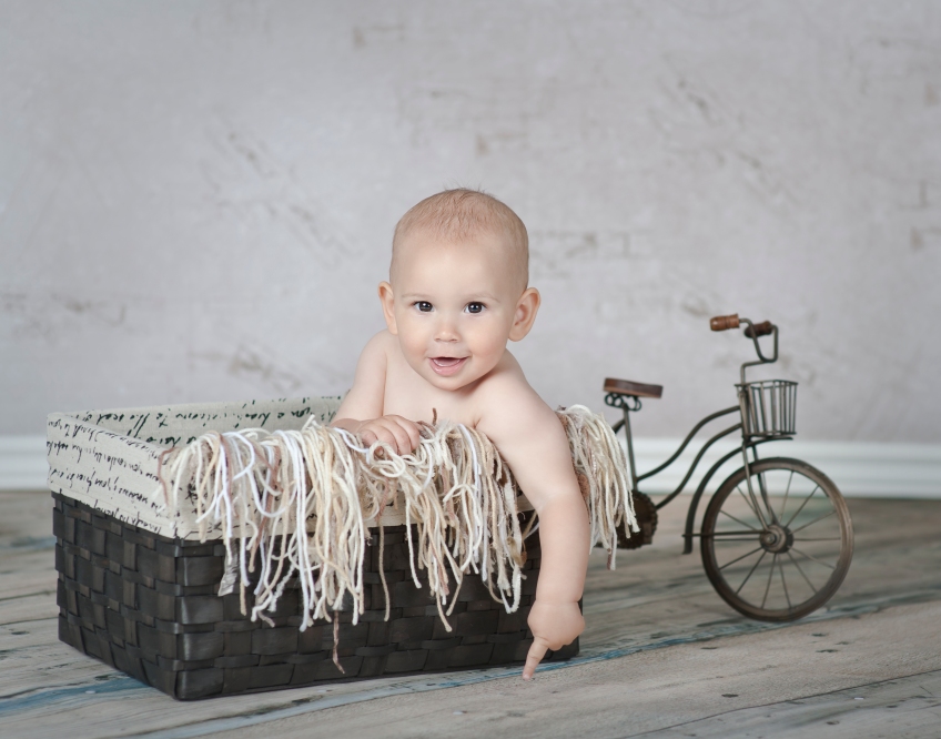 Baby in a basket!